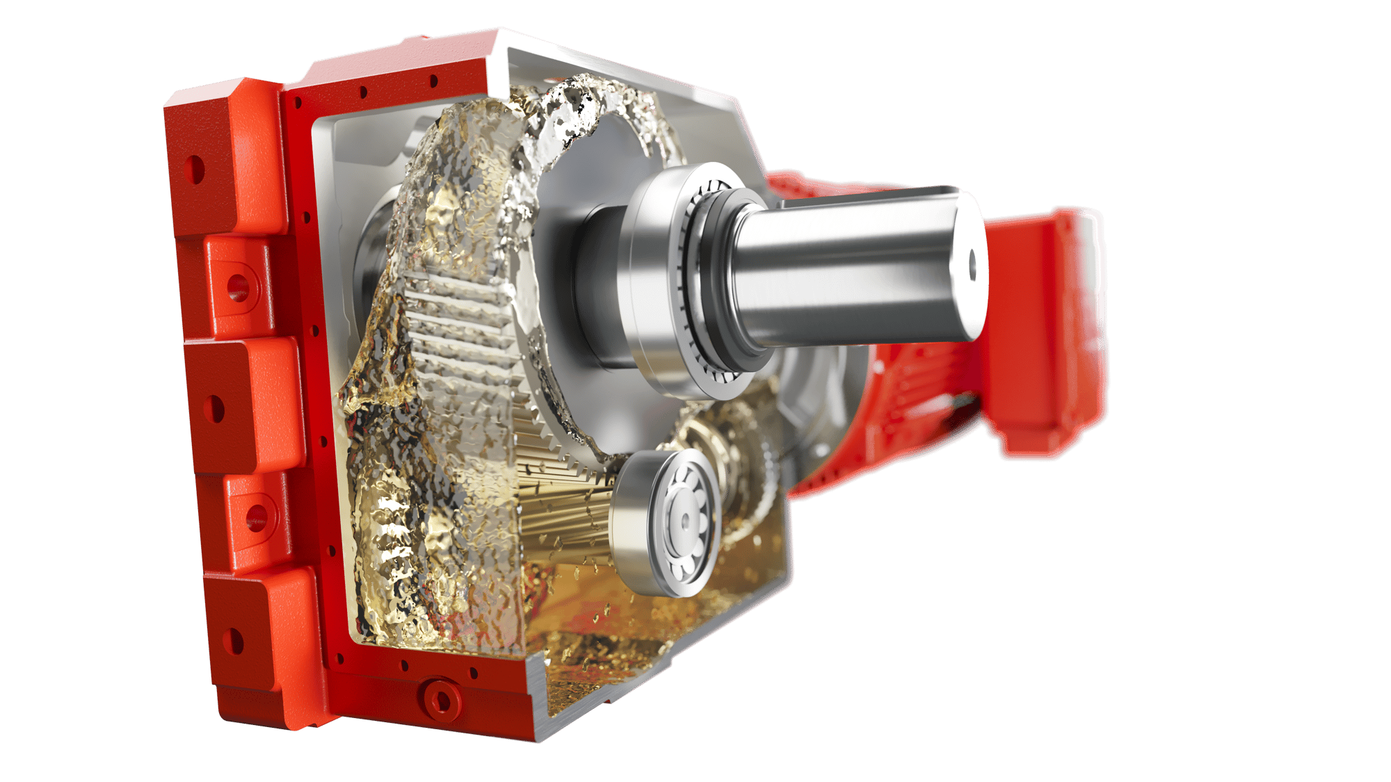 Gearmotor with oil